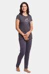 Kanvin Modal Pyjama Set - Purple — thumbnail 2