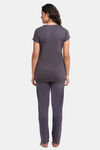 Kanvin Modal Pyjama Set - Purple — thumbnail 3