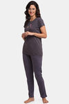 Kanvin Modal Pyjama Set - Purple — thumbnail 4