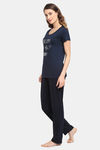 Kanvin Modal Pyjama Set - Navy Blue — thumbnail 2