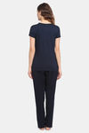 Kanvin Modal Pyjama Set - Navy Blue — thumbnail 3