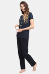 Kanvin Modal Pyjama Set - Navy Blue — thumbnail 4