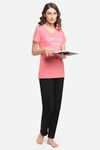 Kanvin Modal Pyjama Set - Pink — thumbnail 4