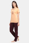 Kanvin Modal Pyjama Set - Peach — thumbnail 2