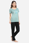 Kanvin Modal Pyjama Set - Blue — thumbnail 2