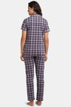 Kanvin Cotton Pyjama Set - Purple — thumbnail 3