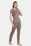 Kanvin Cotton Pyjama Set - Camel Brown — thumbnail 2