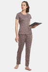 Kanvin Cotton Pyjama Set - Camel Brown — thumbnail 4