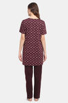Kanvin Cotton Pyjama Set - Brown — thumbnail 3