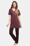Kanvin Cotton Pyjama Set - Brown — thumbnail 4