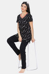 Kanvin Cotton Pyjama Set - Black — thumbnail 5