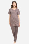 Kanvin Cotton Pyjama Set - Camel — thumbnail 1