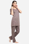 Kanvin Cotton Pyjama Set - Camel — thumbnail 2