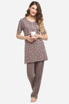 Kanvin Cotton Pyjama Set - Camel — thumbnail 4