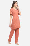Kanvin Modal Pyjama Set - Coral — thumbnail 2