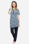 Kanvin Modal Pyjama Set - Blue — thumbnail 4