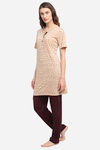 Kanvin Modal Pyjama Set - Camel — thumbnail 2