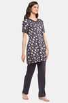 Kanvin Modal Pyjama Set - Purple — thumbnail 2