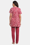 Kanvin Modal Pyjama Set - Maroon — thumbnail 3