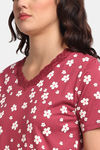 Kanvin Modal Pyjama Set - Maroon — thumbnail 5