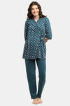Kanvin Modal Nightwear + Robe - Teal — thumbnail 1