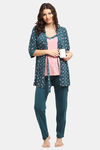 Kanvin Modal Nightwear + Robe - Teal — thumbnail 6
