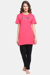Kanvin Modal Pyjama Set - Pink — thumbnail 1