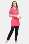 Kanvin Modal Pyjama Set - Pink — thumbnail 4