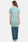 Kanvin Modal Pyjama Set - Sea Green — thumbnail 4