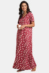 Kanvin Cotton Full Length Nighty - Maroon — thumbnail 4