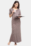 Kanvin Modal Full Length Nighty - Grey — thumbnail 4