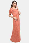 Kanvin Modal Full Length Nighty - Coral — thumbnail 2