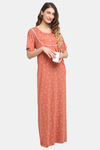 Kanvin Modal Full Length Nighty - Coral — thumbnail 4