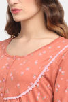 Kanvin Modal Full Length Nighty - Coral — thumbnail 5