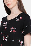 Kanvin Cotton Full Length Nighty - Black — thumbnail 7