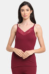 Kanvin Thermal Polyester Cotton Top - Maroon — thumbnail 1