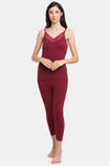 Kanvin Thermal Polyester Cotton Top - Maroon — thumbnail 4