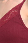 Kanvin Thermal Polyester Cotton Top - Maroon — thumbnail 5