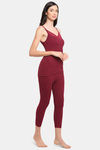 Kanvin Thermal Polyester Cotton Pyjama Set - Maroon — thumbnail 2