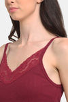 Kanvin Thermal Polyester Cotton Pyjama Set - Maroon — thumbnail 4