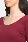 Kanvin Thermal Polyester Cotton Pyjama Set - Maroon — thumbnail 4