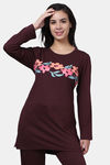Kanvin Cotton Blend Top - Brown — thumbnail 1