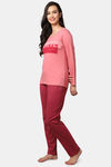 Kanvin Cotton Blend Pyjama Set - Pink — thumbnail 3