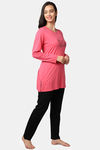 Kanvin Cotton Blend Pyjama Set - Pink — thumbnail 2