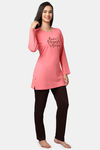Kanvin Cotton Blend Pyjama Set - Pink — thumbnail 2