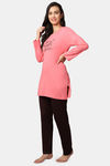 Kanvin Cotton Blend Pyjama Set - Pink — thumbnail 3