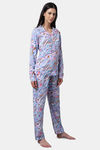 Kanvin Cotton Blend Pyjama Set - Blue — thumbnail 2