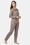 Kanvin Cotton Blend Pyjama Set - Brown — thumbnail 2