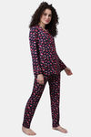 Kanvin Cotton Blend Pyjama Set - Navy — thumbnail 2