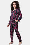 Kanvin Cotton Blend Pyjama Set - Navy — thumbnail 3